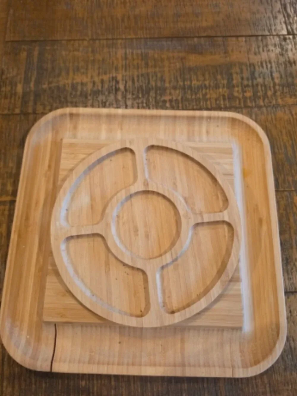 Bamboo Cheese Board & Charcuterie Platter Set with Utensil Drawer
